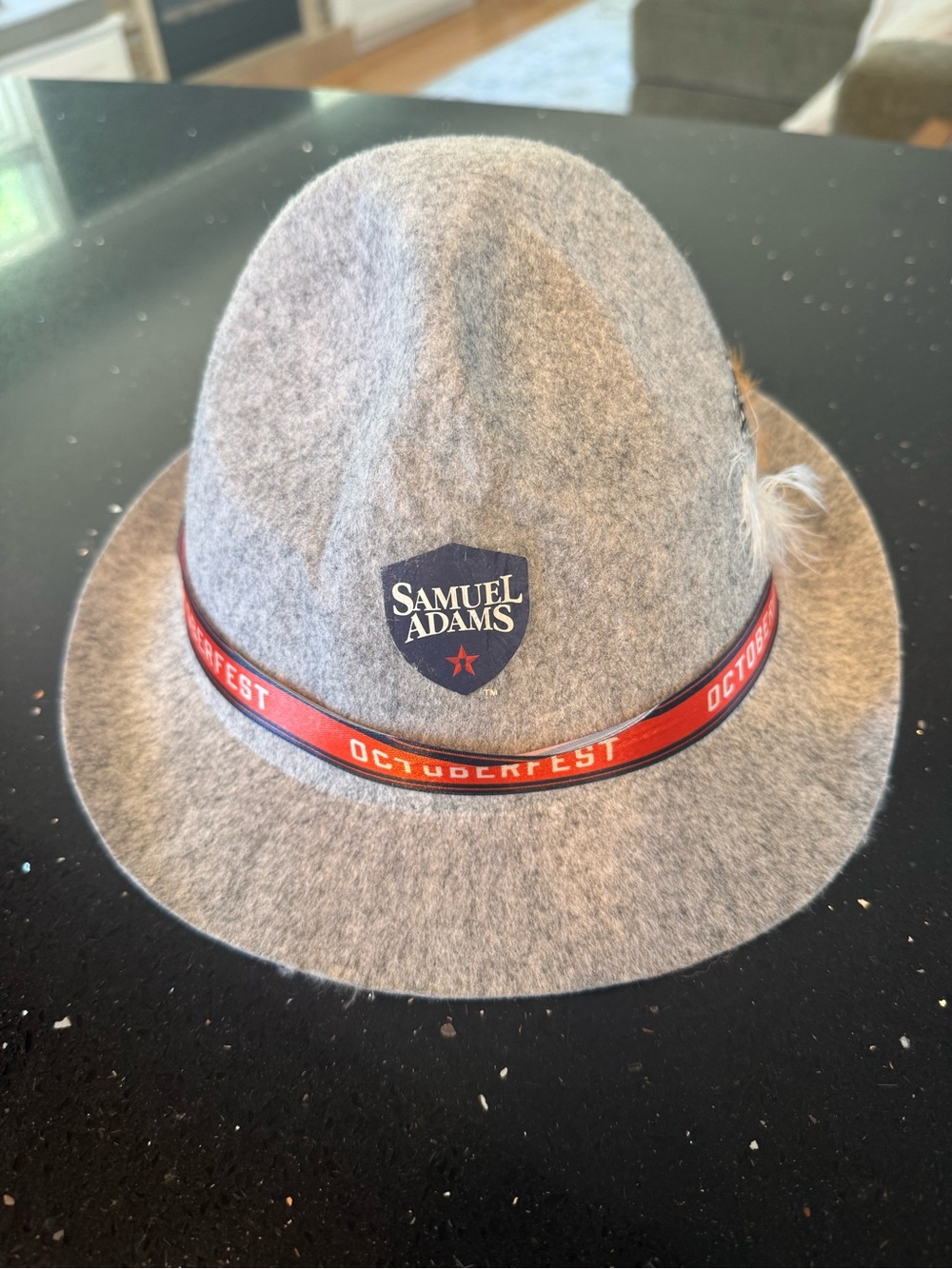 Samuel Adams Gray Felt Oktoberfest Fedora Hat